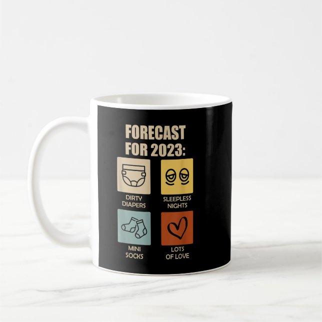 Caneca De Café Engraçado Feliz ano novo 2023 em 2022 do Ano Novo  (Esquerda)