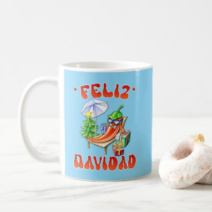 Caneca De Café Engraçado Feliz Navidad, Feliz Natal Feliz Chili