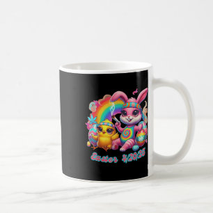 Caneca De Café Engraçado Felz pascoa Coelho Pintinho Fumante