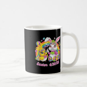 Caneca De Café Engraçado Felz pascoa Coelho Pintinho Fumante