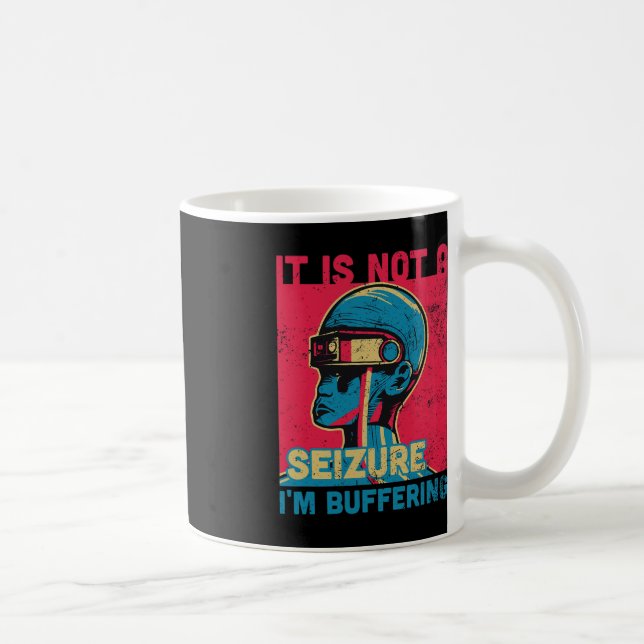 Caneca De Café Engraçado - Fita roxa para a Epilepsia Awarene (Direita)