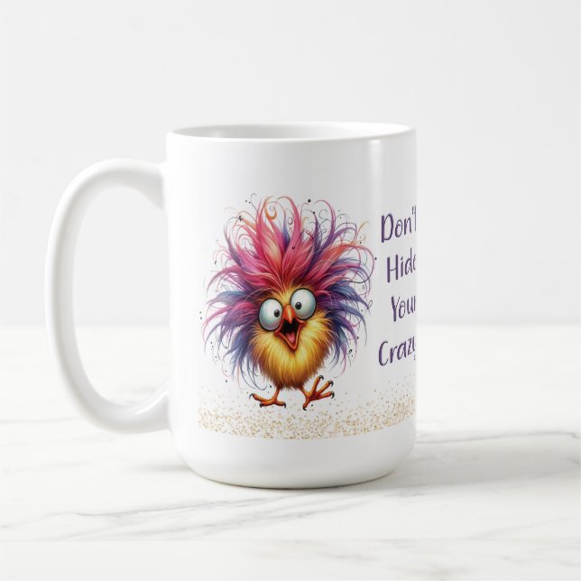 Caneca De Café Engraçado Frango Quirky Não Esconda Seu Cãozinho L (Esquerda)