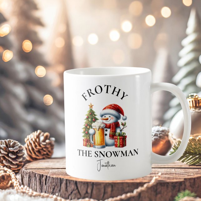 Caneca De Café Engraçado Frosty, o boneco de neve personalizado (Criador carregado)