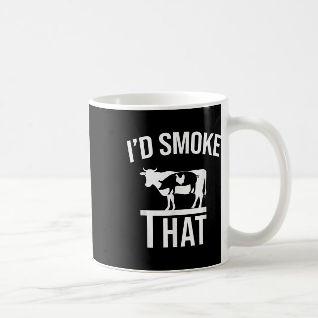 Caneca De Café Engraçado Fumar Que Homens Gritando Churrasco Do P (Direita)