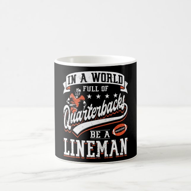 Caneca De Café Engraçado Futebol Lineman (Centro)