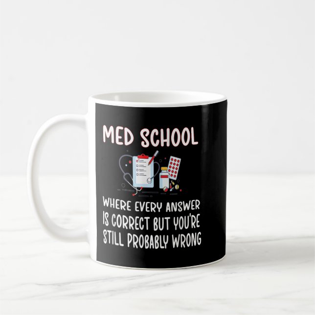 Caneca De Café Engraçado Futuro Colégio de Medicina da Faculdade  (Esquerda)