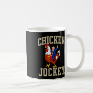 Caneca De Café Engraçado Galinha Jockey Trump