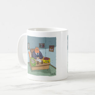 Caneca De Café Engraçado Gatinho de negócios com caixa de areia