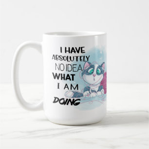 Caneca De Café Engraçado Gato Exprime Uma Citação Hilária