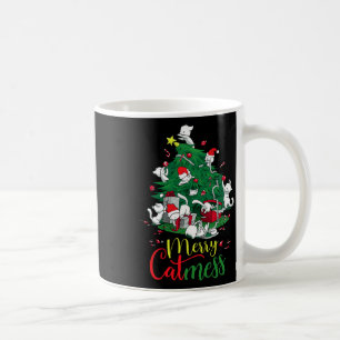 Caneca De Café Engraçado Gato Feliz de Árvore de Natal Gatos Cati