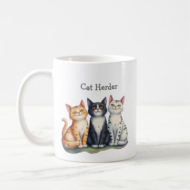 Caneca De Café Engraçado Gato Herdado Cote Gato Lover (Esquerda)