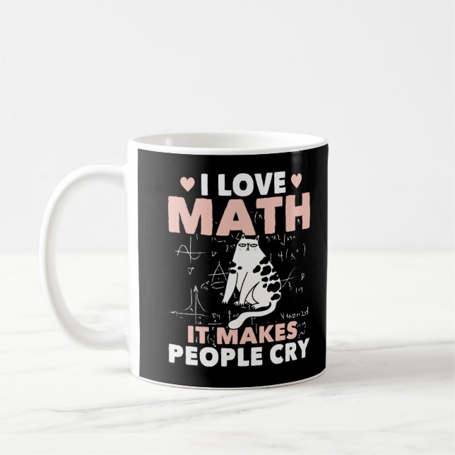 Caneca De Café Engraçado Gato Lover Matemática Humor Nerd Matemát (Esquerda)