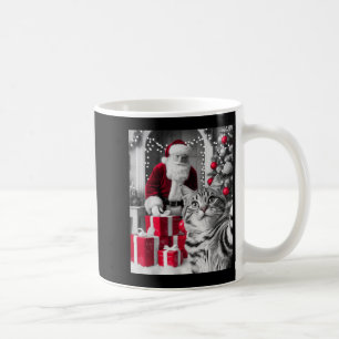 Caneca De Café Engraçado Gato Selfie Com Papai Noel Memória de Na
