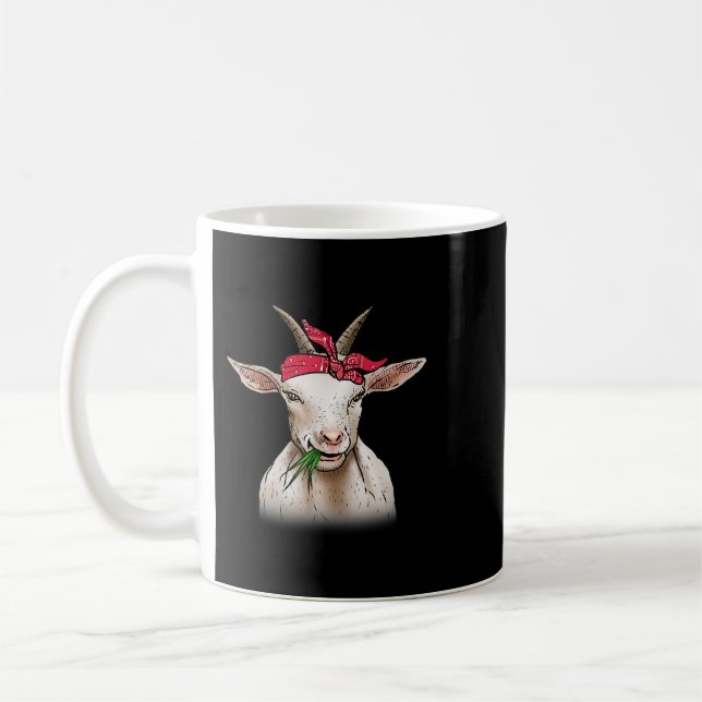 Caneca De Café Engraçado Goat Farming GOAT com desenho engraçado  (Esquerda)