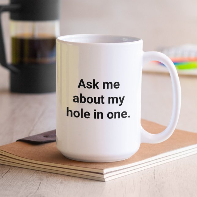 Caneca De Café Engraçado Golfer Humor Me Pergunte Sobre Meu Burac (Criador carregado)
