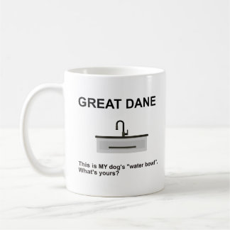 Caneca De Café Engraçado Grande Dane Water Bowl Truth