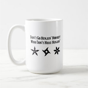 Caneca De Café Engraçado Hillybilly Ninja Dizendo