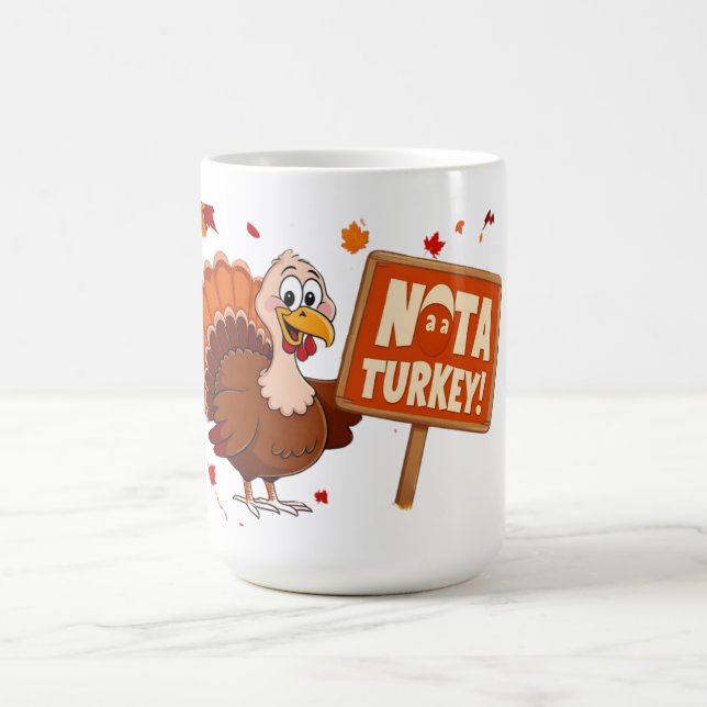 Caneca De Café Engraçado Humor, Bonito Graças à Turquia Mug (Centro)
