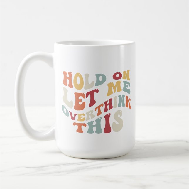 Caneca De Café Engraçado Humor Quirky Retro (Esquerda)