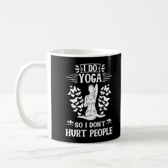 Caneca De Café Engraçado Instrutora Yoga Meninas Ioga Meditação H (Esquerda)