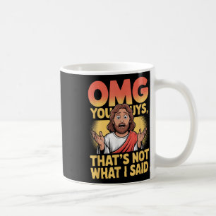 Caneca De Café Engraçado Jesus Isso Não Foi O Que Disse Deus Reli