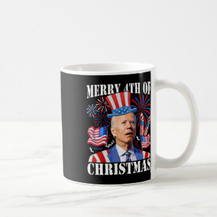 Caneca De Café Engraçado Joe Biden Feliz 4 De Natal 4 De Julho