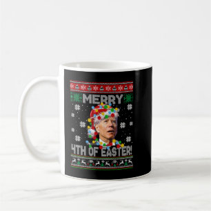 Caneca De Café Engraçado Joe Biden Felz pascoa de Natal Feio