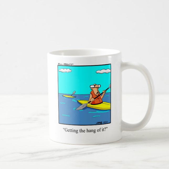 Caneca De Café Engraçado Kayak Cartoon Mug (Direita)