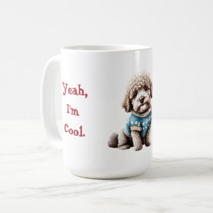 Caneca De Café Engraçado Lagotto Romagnolo no Sweater de Natal