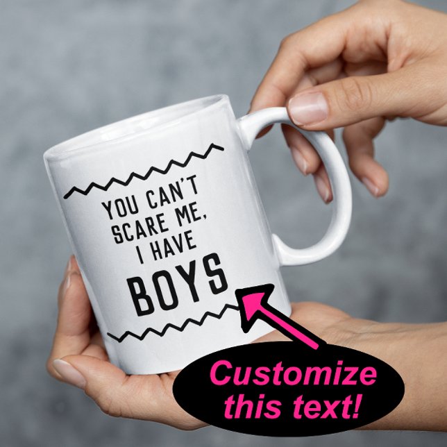 Caneca De Café Engraçado mãe, diz que não me assusta Dia de as mã (custom funny quotes mug, trendy sarcastic humor gift)