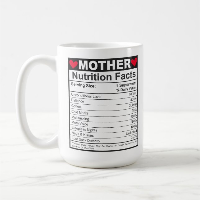 Caneca De Café Engraçado Mãe Nutrição Fala A Mãe Essencial (Esquerda)