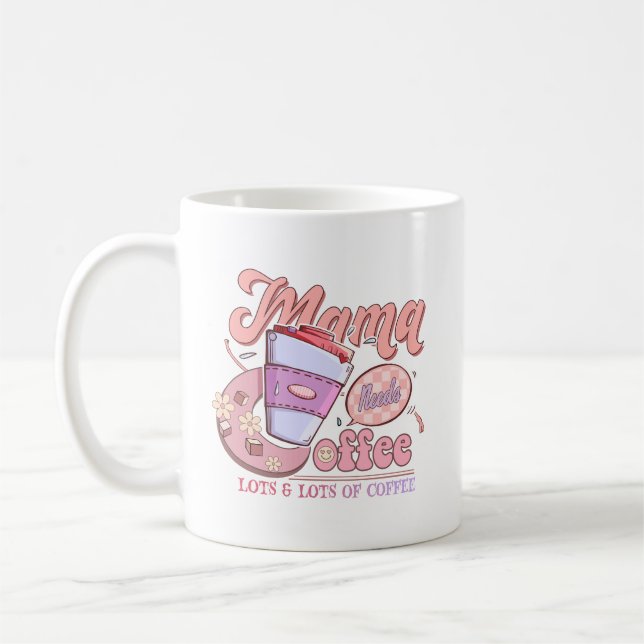 Caneca De Café Engraçado, mamãe precisa de café (Esquerda)