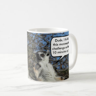 Caneca De Café Engraçado Mannequin Challenge Lemurs