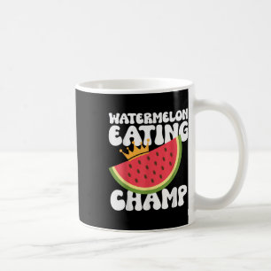 Caneca De Café Engraçado Melancia Comendo Champ Verão