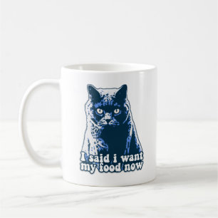 Caneca De Café Engraçado meme de gato zangado para gatas e donos