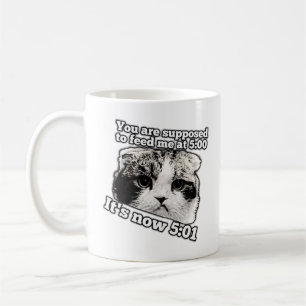 Caneca De Café Engraçado meme de gato zangado para gatinhos