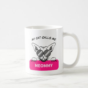 Caneca De Café Engraçado Meu Gato Me Chame De Minha Mãe Mãe M