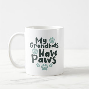 Caneca De Café Engraçado Meus Netos Têm Patas, Cute Dog Cat Propr