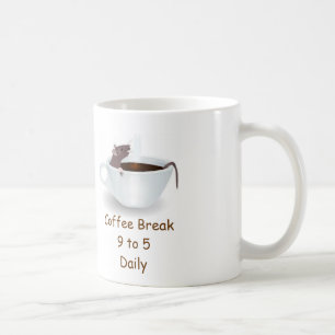 Caneca De Café Engraçado Mouse Mug: Café Break 9 a 5 Dias