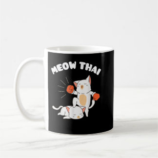 Caneca De Café Engraçado Muay Tailandês Gata Tailandês Boxing Gif