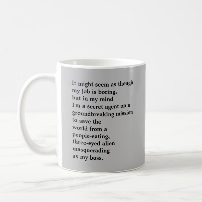 Caneca De Café Engraçado Mug para o escritório (Esquerda)