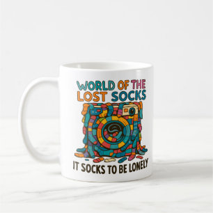 Caneca De Café Engraçado Mundo de Meias Desaparecidas, Mas Não Es