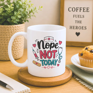 Caneca De Café Engraçado Não Hoje