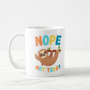 Caneca De Café Engraçado Não hoje, preguiça