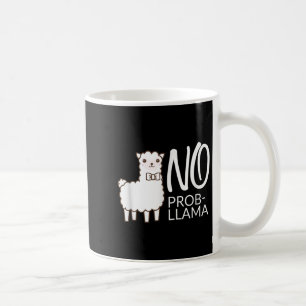Caneca De Café Engraçado Não Prob Cute Llama Cita Teto Gráfico De