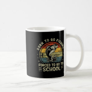 Caneca De Café Engraçado Nascido Para Ir Pescar B Peixe Pescador