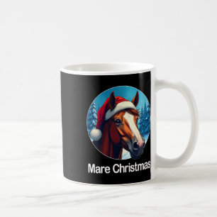 Caneca De Café Engraçado Natal Mare Horseck Andando Cavalo Sobre