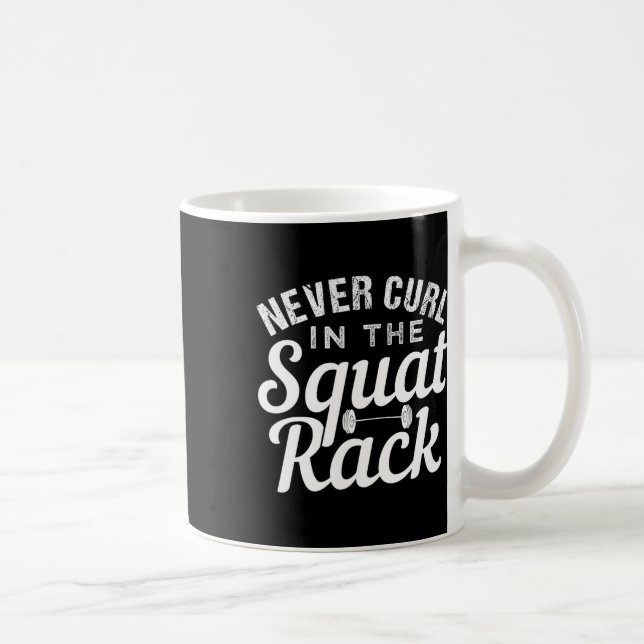 Caneca De Café Engraçado Nunca Curvar Na Motivação De Rack Quadra (Direita)