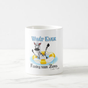 Caneca De Café Engraçado o que flutuar em sua zebra
