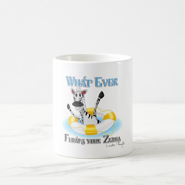 Caneca De Café Engraçado o que flutuar em sua zebra (Centro)